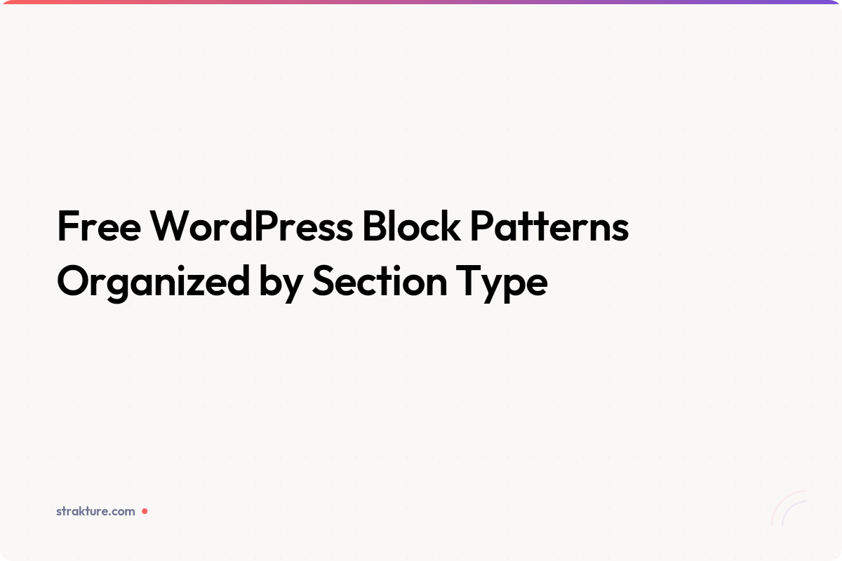Featured image for Free WordPress Block Patterns article
