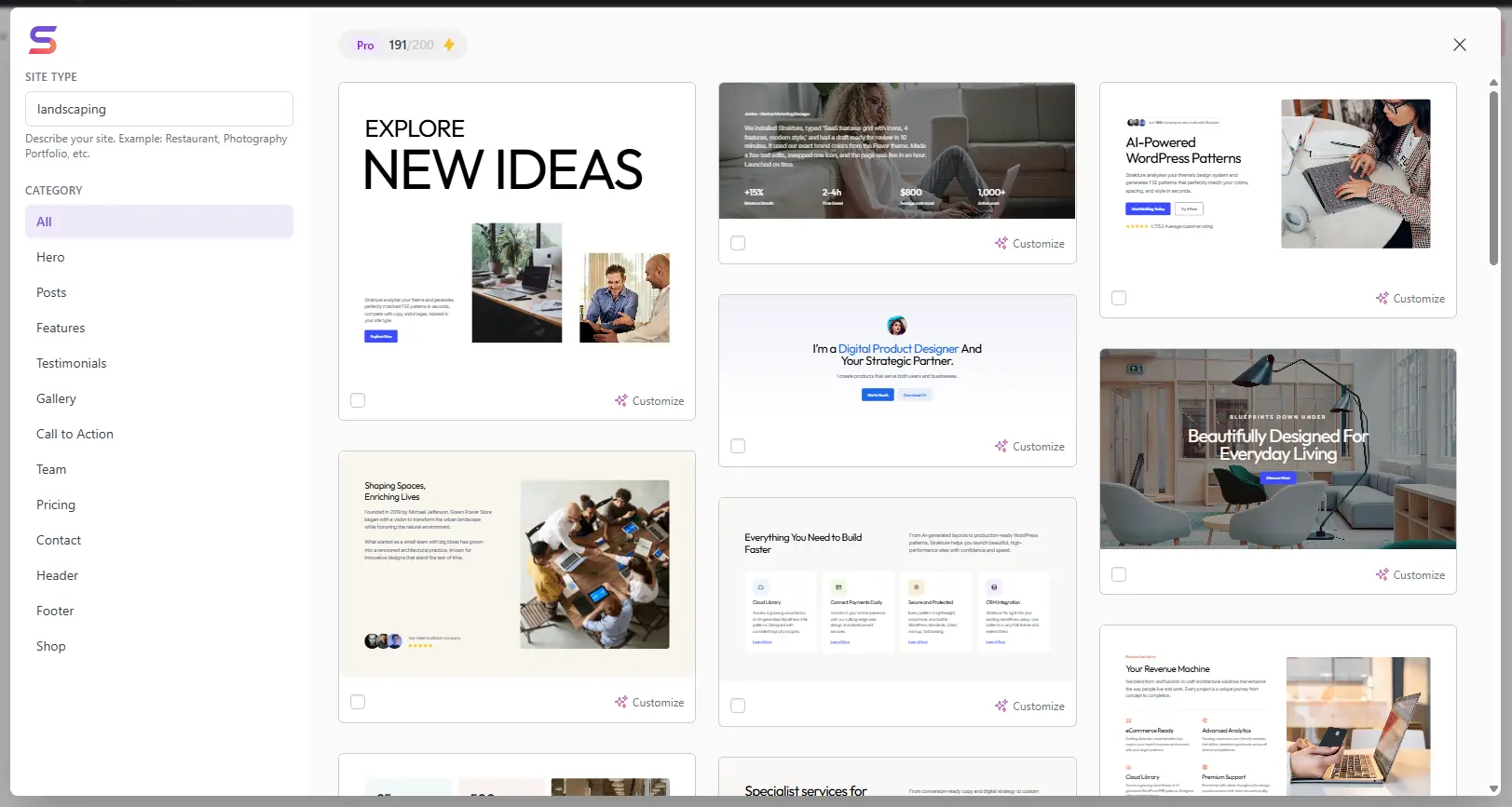 Strakture Patterns library