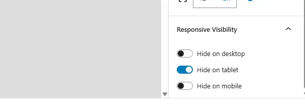 block Responsive visibility