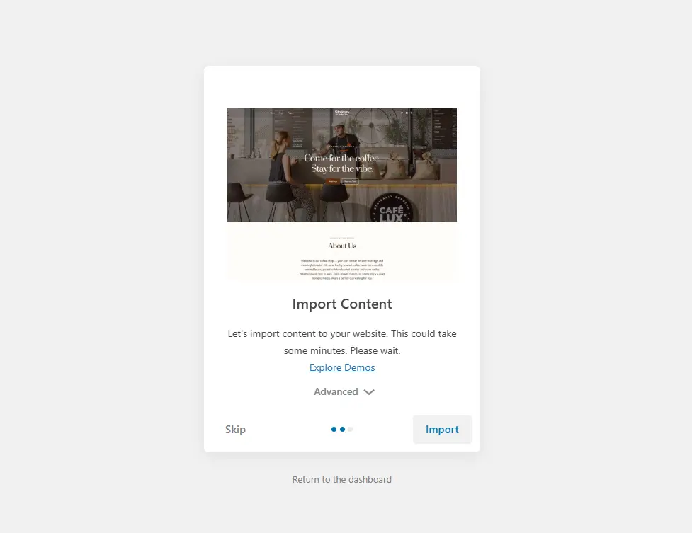 Strakture demo import